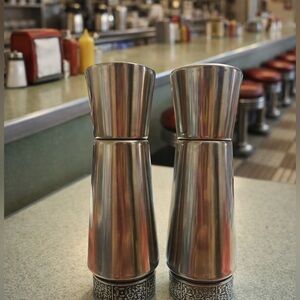 Stainless Steel Salt and Pepper Shakers 1950’s -70’s